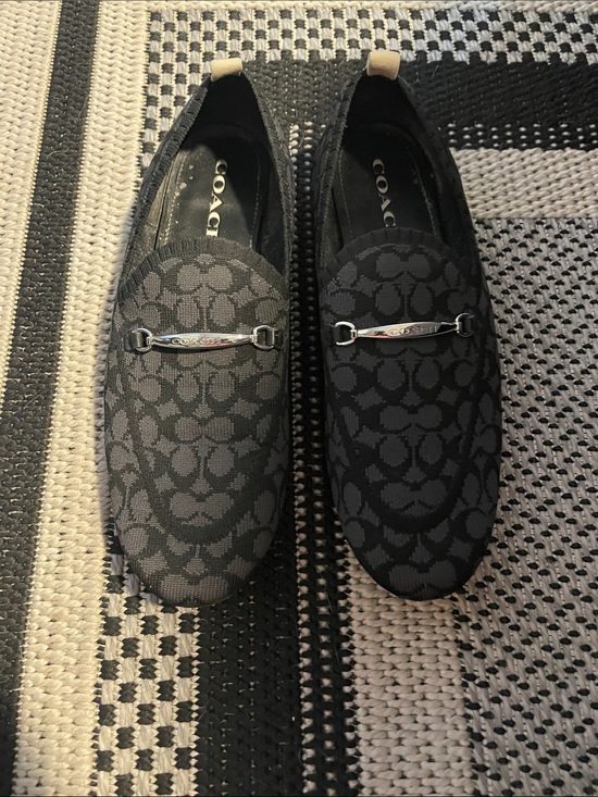 Coach Shoes - Coach woman’s Black Signature Slip-On Loafers with Silver Bit